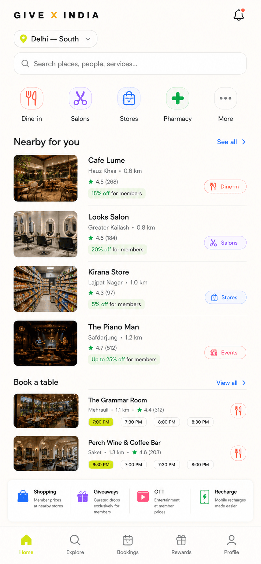 GiveX app: Discover nearby